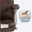 Sealy Brown Faux Leather Mid Back Swivel Office Chair with Fabric Upholstery