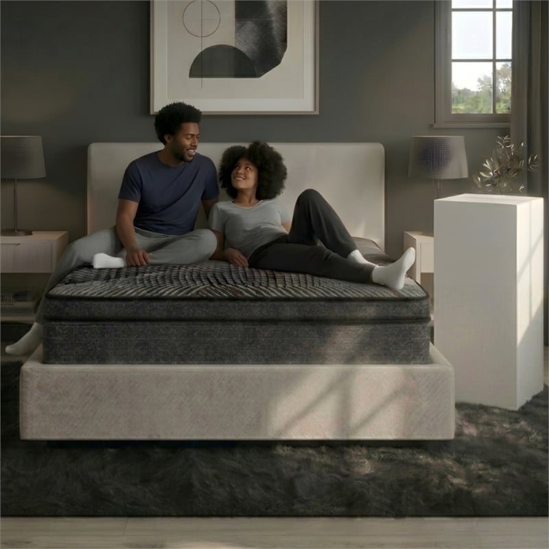 Sterling 15 inch California King Euro Top Gel Memory Foam Hybrid Mattress