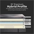 Sterling 15 inch King Euro Top Gel Memory Foam Hybrid Mattress