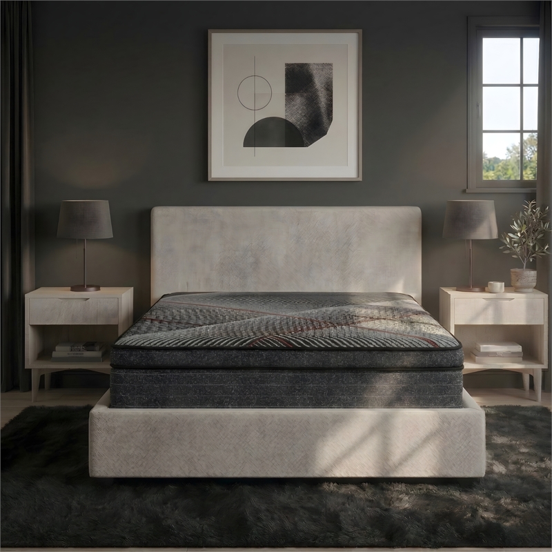 Sterling 15 inch King Euro Top Gel Memory Foam Hybrid Mattress