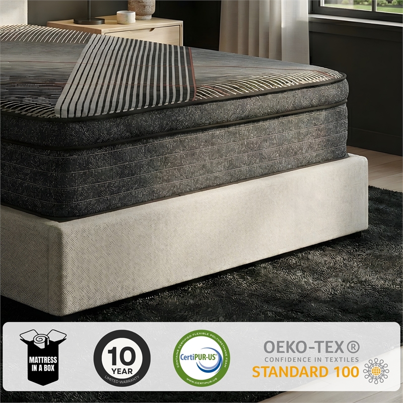 Sterling 15 inch Queen Euro Top Gel Memory Foam Hybrid Mattress