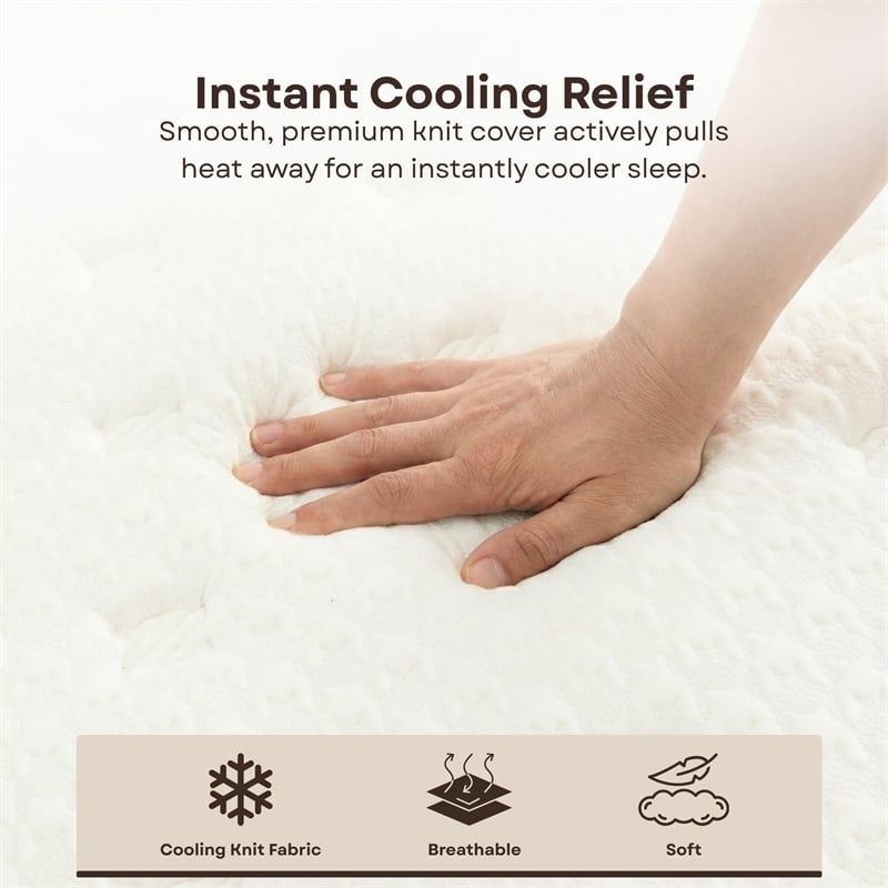 Polar California King Hybrid 10 inch Gel Memory Foam Hybrid Mattress