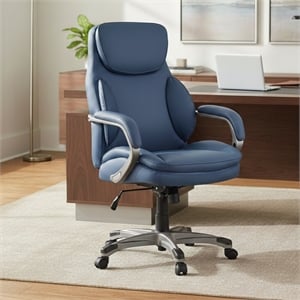 Sealy Palisade Blue Faux Leather Office Chair