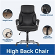 Sealy Palisade Black Faux Leather Office Chair