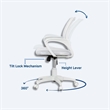 Sealy Jupiter White/Grey Mesh Memory Foam Swivel Office Desk Chair