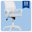 Sealy Jupiter White/Grey Mesh Memory Foam Swivel Office Desk Chair