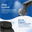 Sealy Denali Black Leather Executive Memory Foam Office Chair