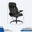 Sealy Denali Black Leather Executive Memory Foam Office Chair