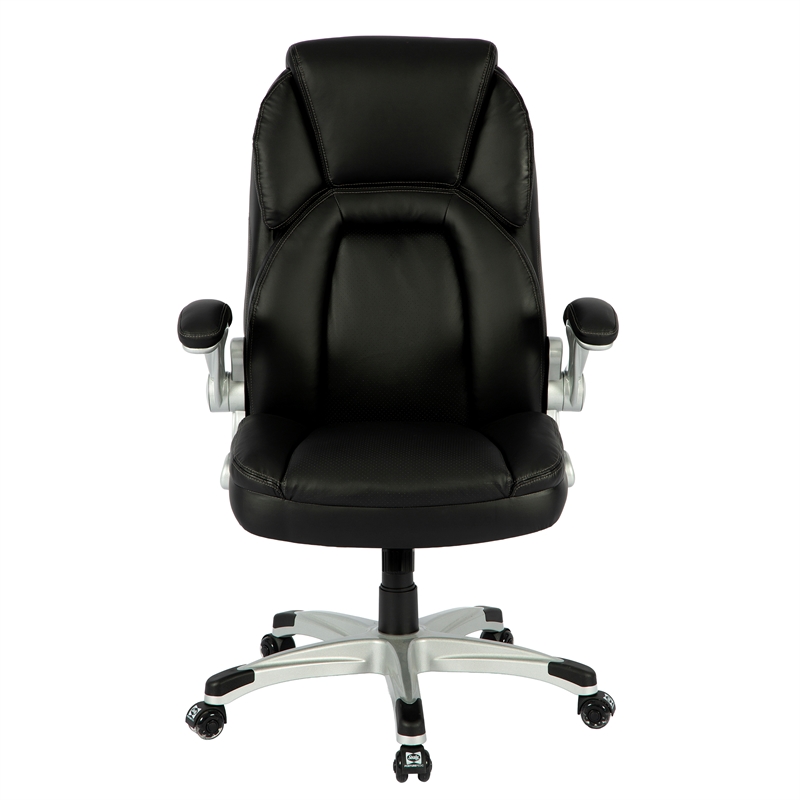 Sealy Stratus Black Leather Executive Memory Foam Office Chair