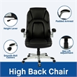 Sealy Stratus Black Leather Executive Memory Foam Office Chair