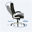 Sealy Stratus Black Leather Executive Memory Foam Office Chair