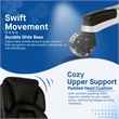 Sealy Stratus Black Leather Executive Memory Foam Office Chair