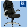 Sealy Stratus Black Leather Executive Memory Foam Office Chair
