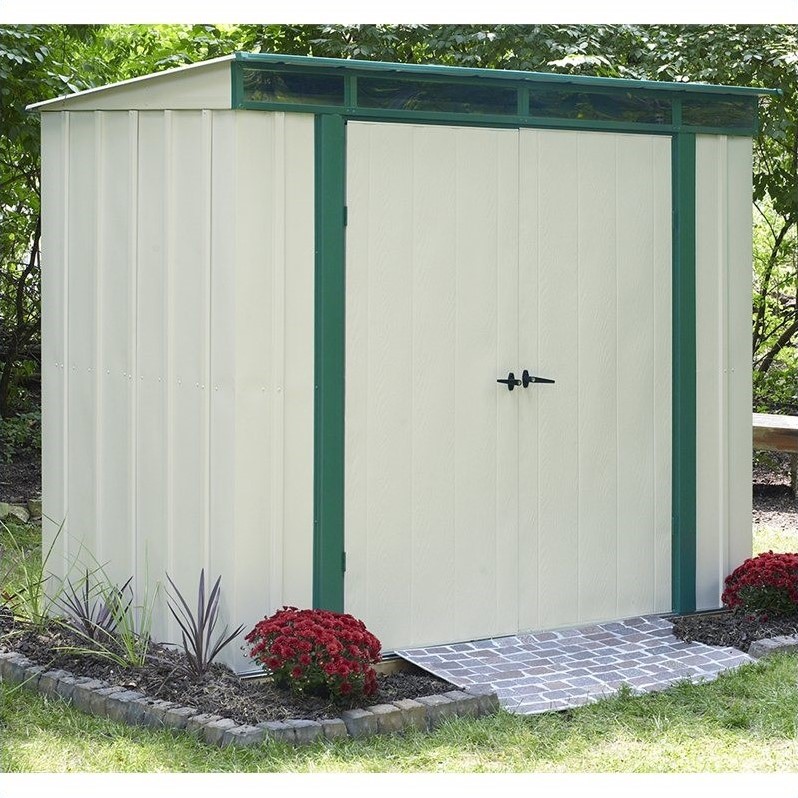  sheds arrow storage eurolite lean too 10 x 4 shed in eggshell and