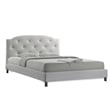 Canterbury Upholstered Full Platform Bed in White