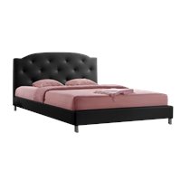 Canterbury Upholstered Queen Platform Bed in Black