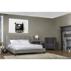  Quincy Upholstered  Full Platform Bed in Gray