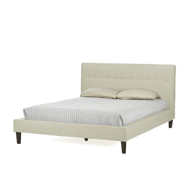 Callasandra Upholstered Queen Platform Bed in Beige BBT6441Queen