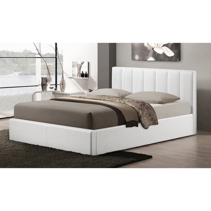 Templemore Upholstered Queen Storage Bed in White