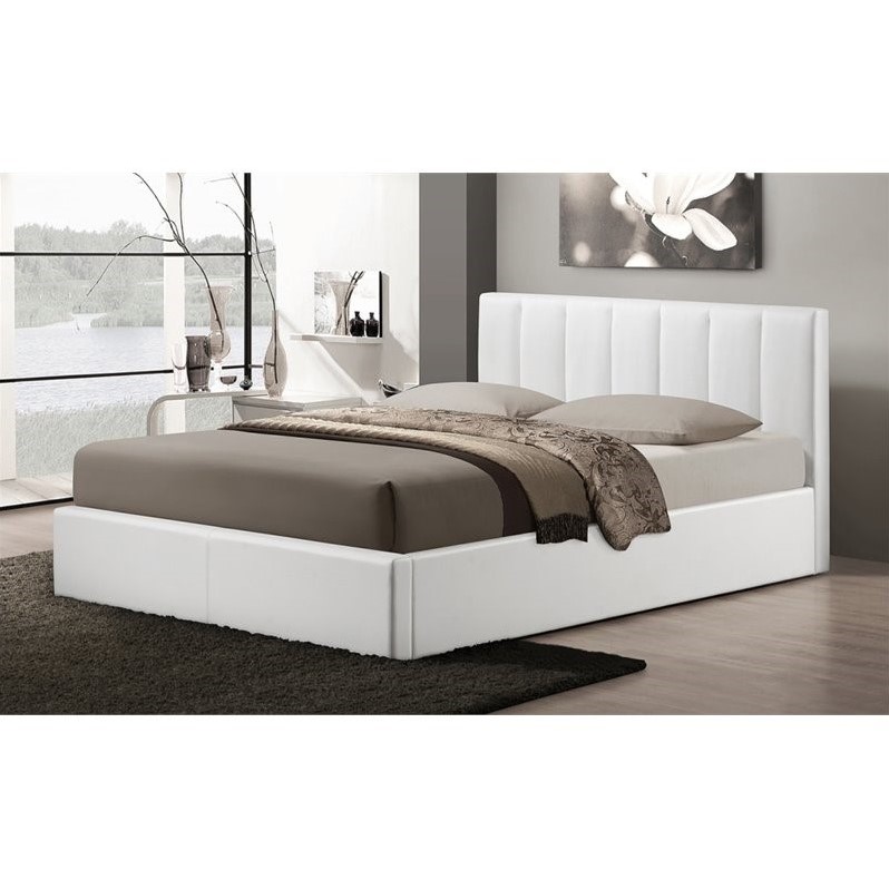 Templemore Upholstered Queen Storage Bed in White