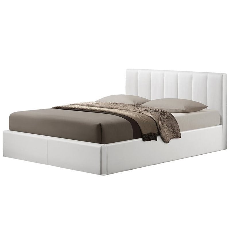 Templemore Upholstered Queen Storage Bed in White