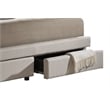 Ainge Upholstered King Storage Bed with Drawers in Beige