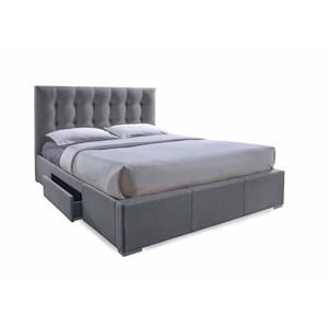 Sarter Upholstered Queen Storage Bed in Gray