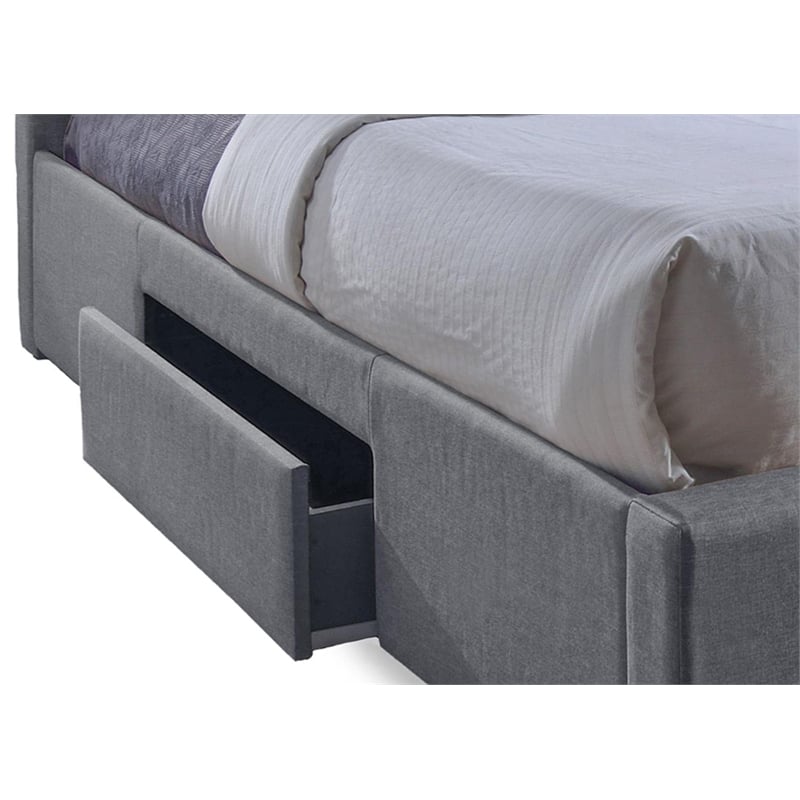 Sarter Upholstered Queen Storage Bed in Gray
