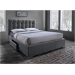 Sarter Upholstered King Storage Bed with Drawers in Gray