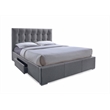 Sarter Upholstered King Storage Bed with Drawers in Gray