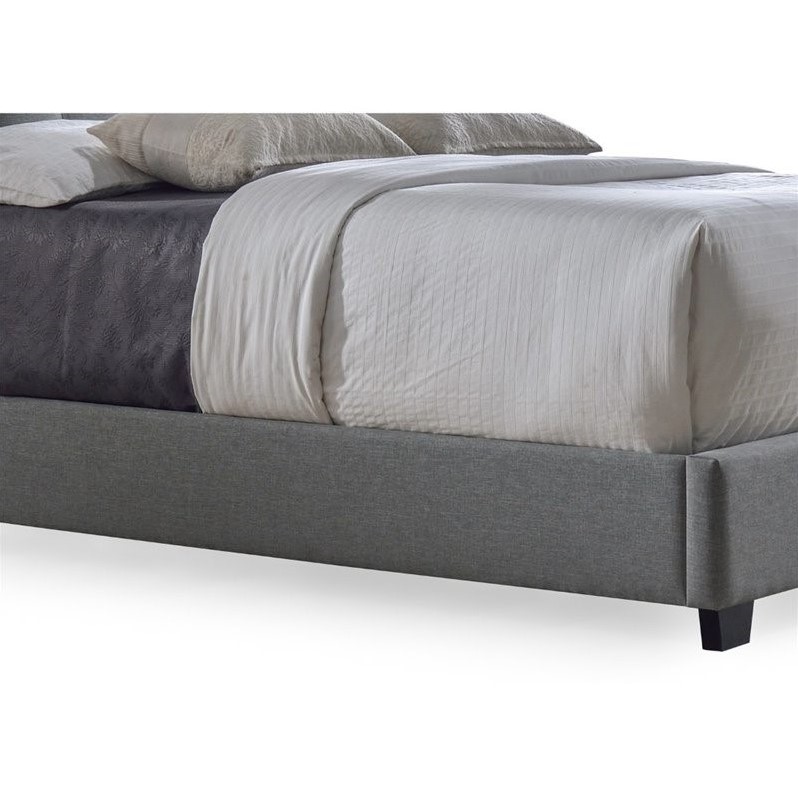 Katherine Upholstered King Bed in Gray BushFurnitureCollection