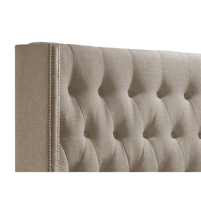Katherine Upholstered King Bed in Gray