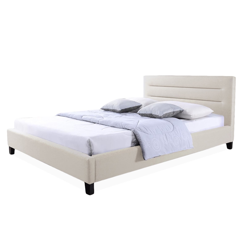  Hillary Upholstered  Full Platform Bed in Gray