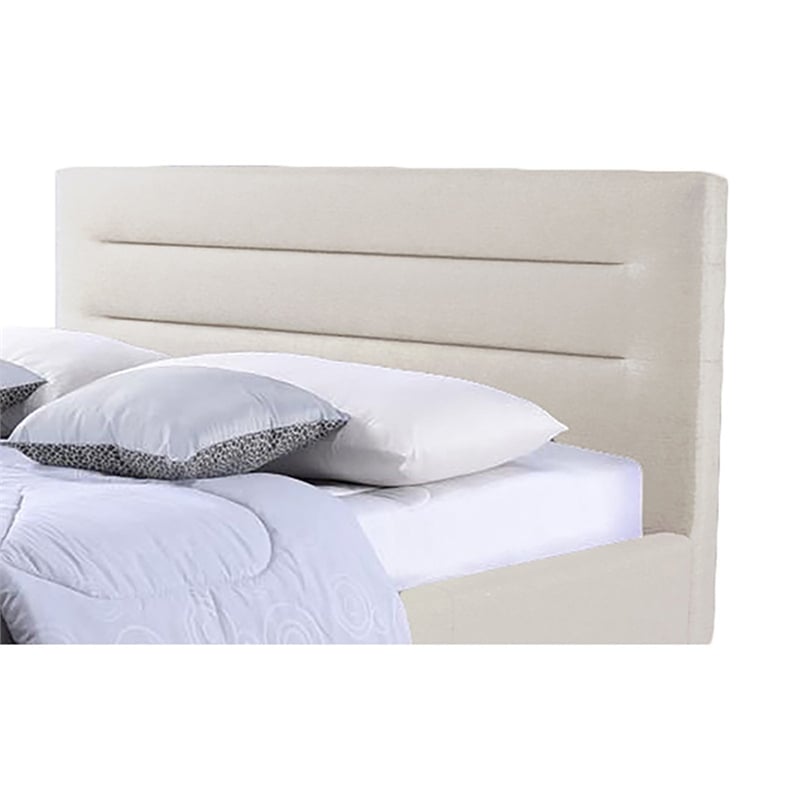 Hillary Upholstered Queen Platform Bed in Gray