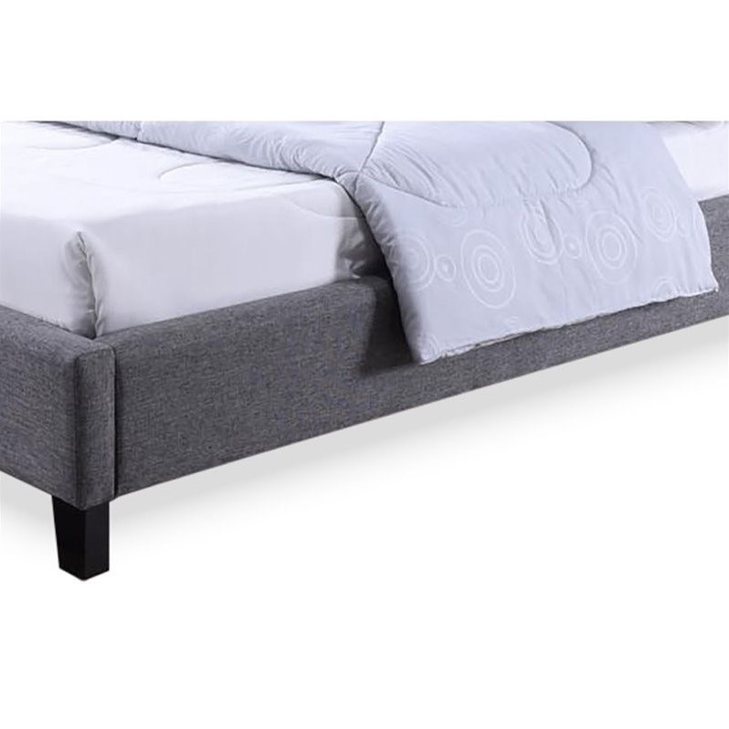 Hillary Upholstered Queen Platform Bed in Gray