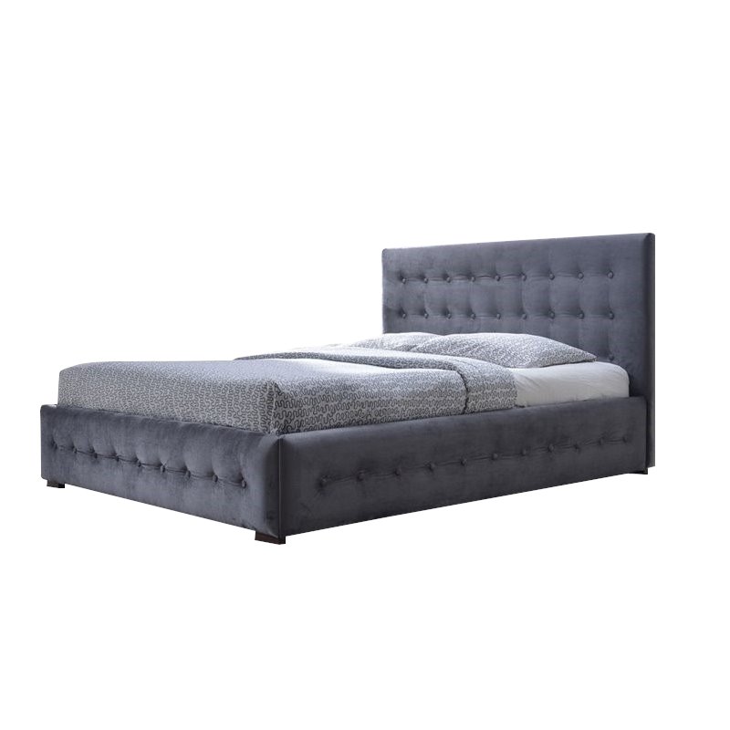 Margaret Upholstered Queen Platform Bed in Gray