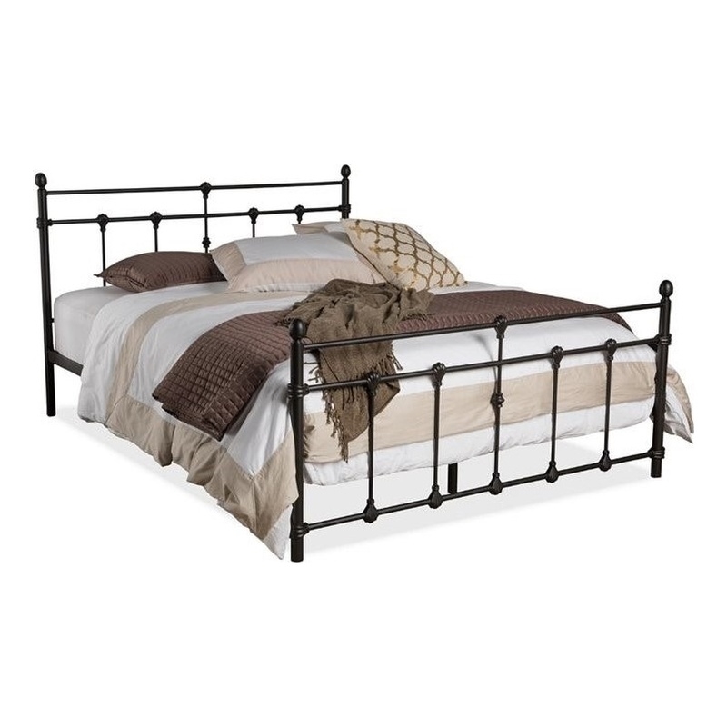 Belinda Metal Queen Spindle Bed In Dark, Coaster Hillary Queen Storage Bed