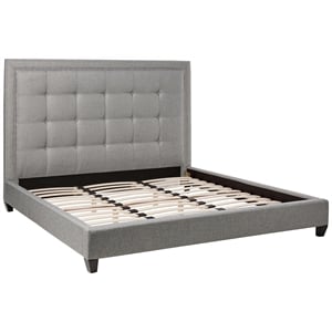 Hirst King Platform Bed in Gray