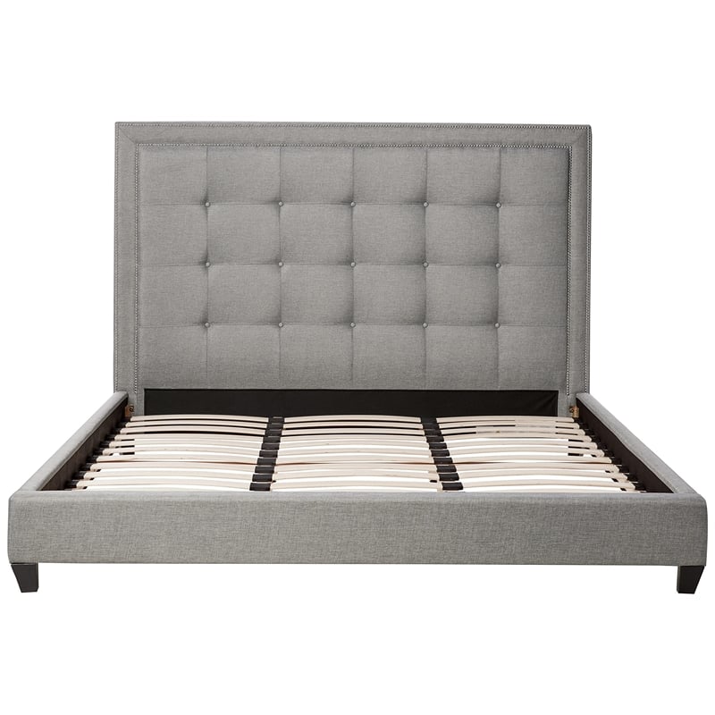 Hirst King Platform Bed in Gray