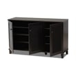 Baxton Studio Warren 5 Shelf Shoe Cabinet in Espresso
