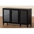 Baxton Studio Warren 5 Shelf Shoe Cabinet in Espresso