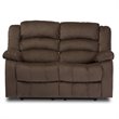 Hollace Microsuede Reclining Lovesesat in Taupe