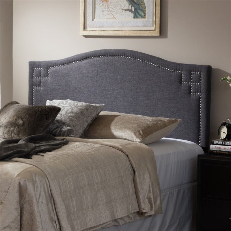 Aubrey Upholstered Full Headboard in Dark Gray | Cymax Business