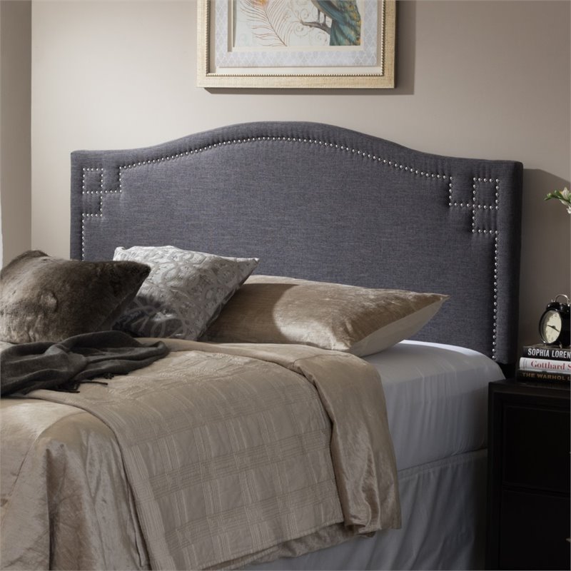 Aubrey Upholstered Queen Headboard In Dark Gray Bbt6563 Grey Aubrey Upholstered Queen Headboard In Dark Gray