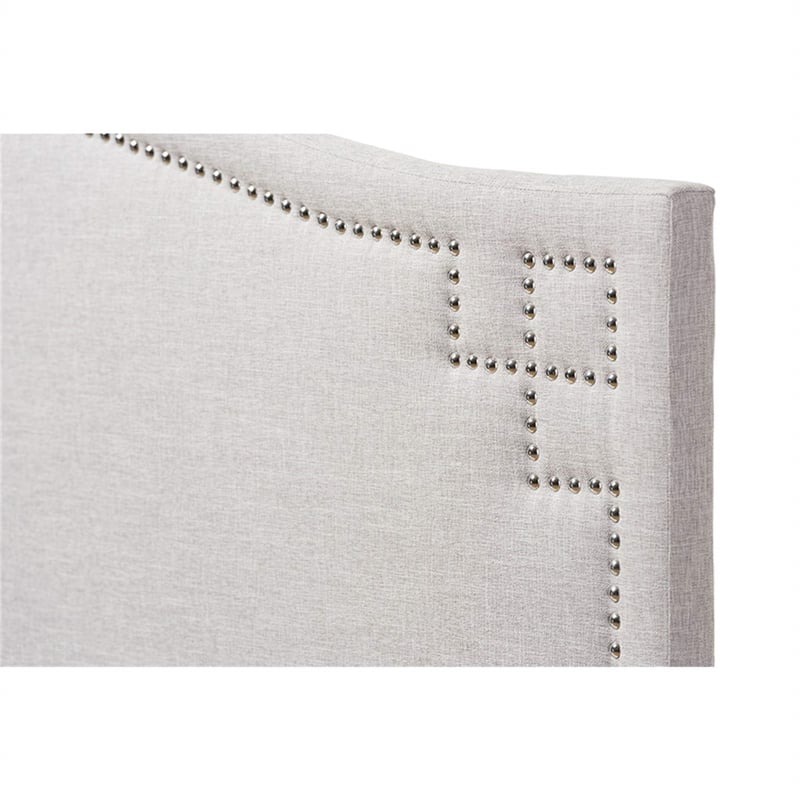 Aubrey Upholstered King Headboard in Grayish Beige