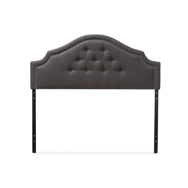 Cora Upholstered Full Headboard in Dark Gray