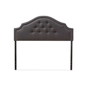 Cora Upholstered Full Headboard in Dark Gray
