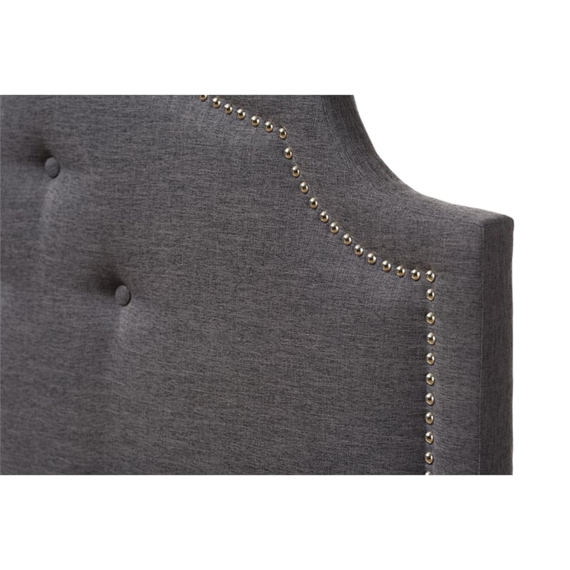 Cora Upholstered Full Headboard in Dark Gray