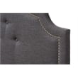 Cora Upholstered Full Headboard in Dark Gray