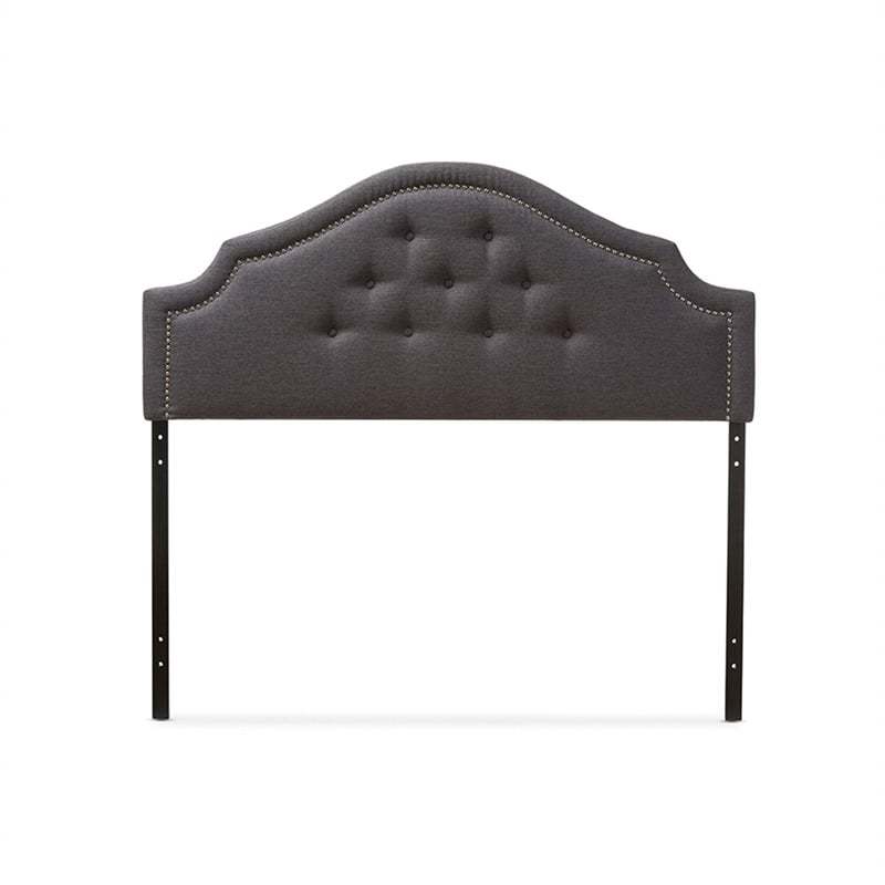 Cora Upholstered King Headboard in Dark Gray